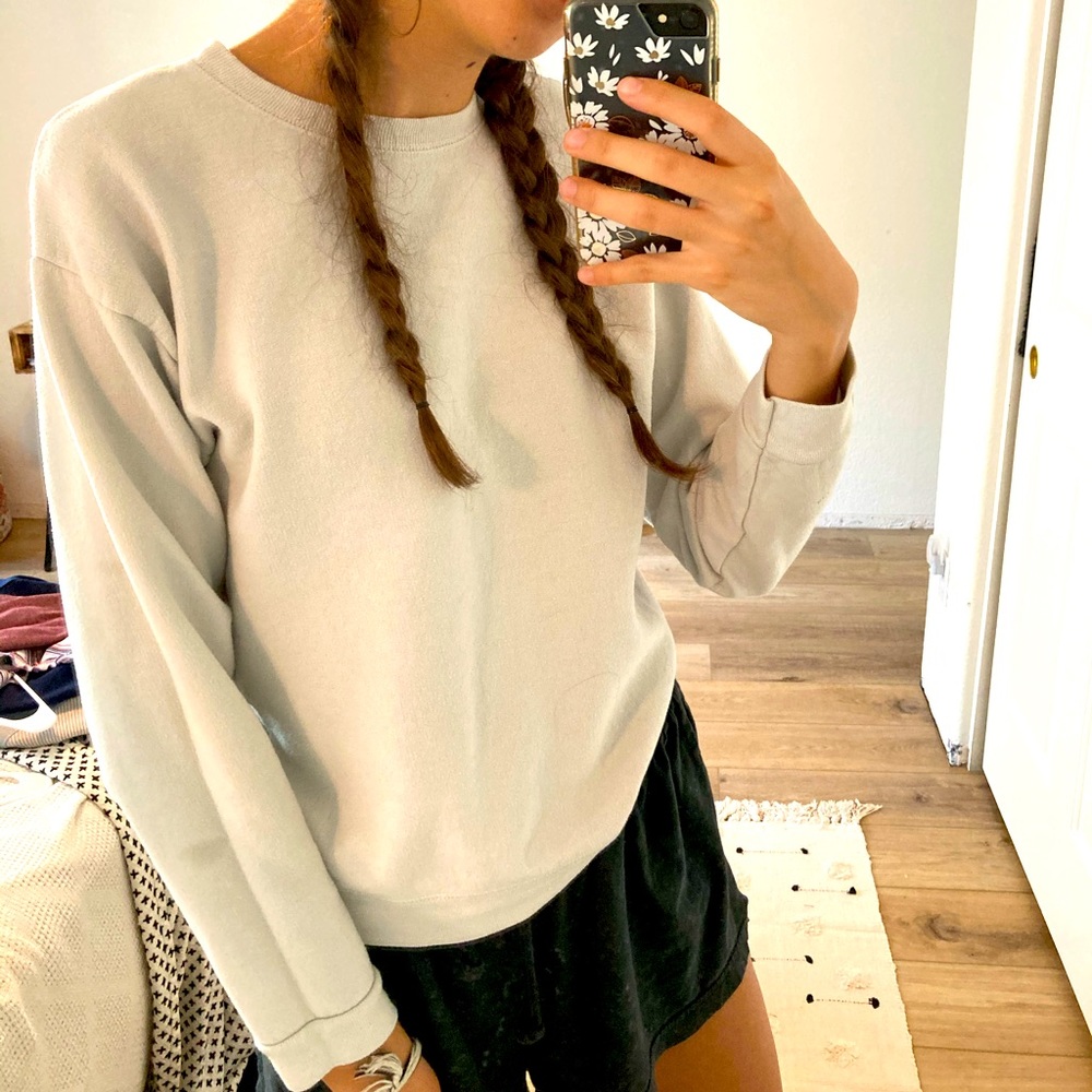 White Crew Neck Sweatshirt